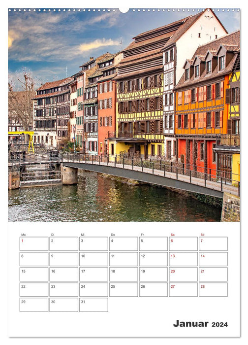 Strasbourg - Agenda de vacances (Calvendo mural CALVENDO 2024) 