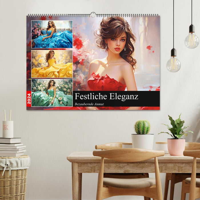 Élégance festive. Grâce enchanteresse (Calendrier mural CALVENDO 2024) 