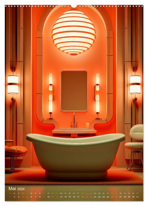 Les baignoires sont des oasis de bien-être (Calendrier mural CALVENDO Premium 2024) 