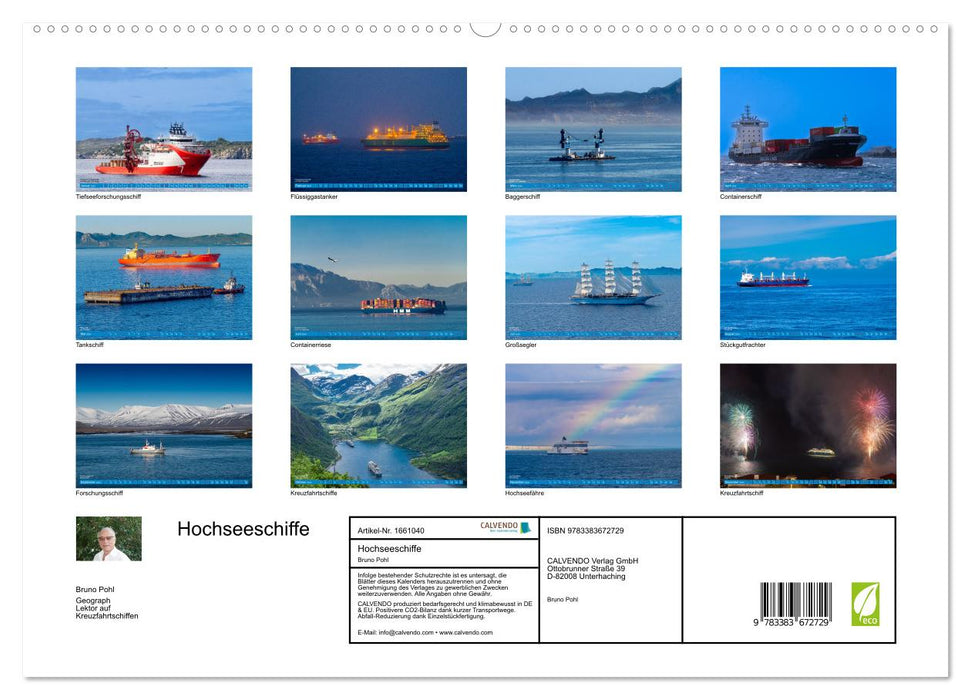 Hochseeschiffe (CALVENDO Premium Wandkalender 2024)