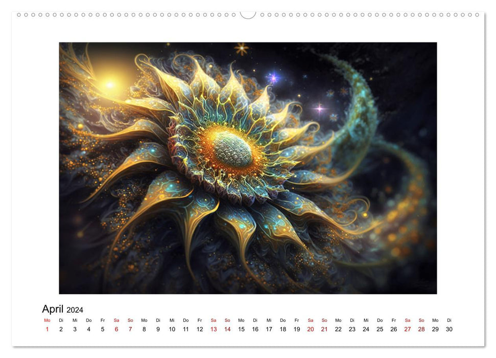 Kosmische Blüten (CALVENDO Wandkalender 2024)