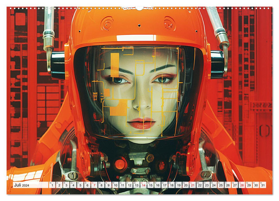 Roboter Portraits. Zukunft und Visionen (CALVENDO Premium Wandkalender 2024)