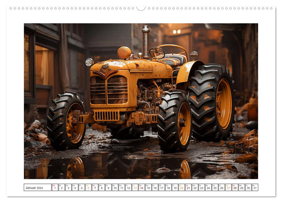 Surrealistische Traktoren (CALVENDO Wandkalender 2024)