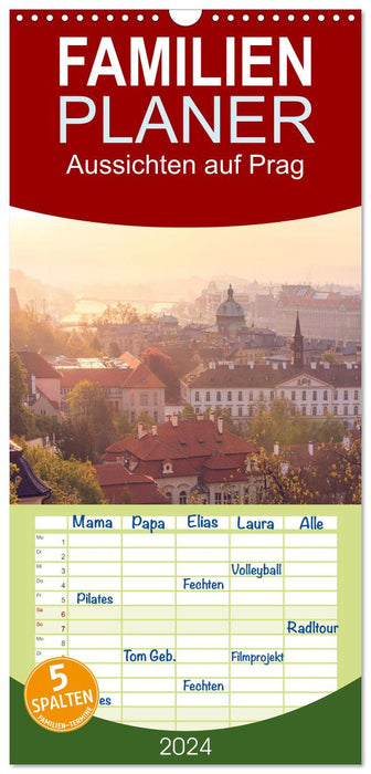 Aussichten auf Prag (CALVENDO Familienplaner 2024)