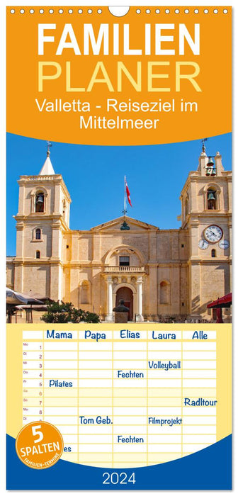 Valletta - Reiseziel im Mittelmeer (CALVENDO Familienplaner 2024)