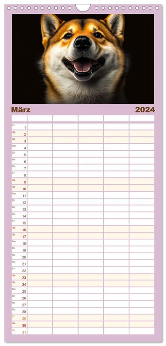 Portraits de chiens (Agenda familial CALVENDO 2024) 