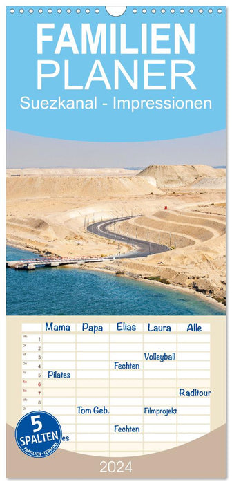 Suezkanal - Impressionen (CALVENDO Familienplaner 2024)