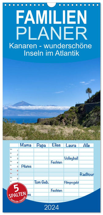 Îles Canaries - belles îles de l'Atlantique (Planificateur familial CALVENDO 2024) 