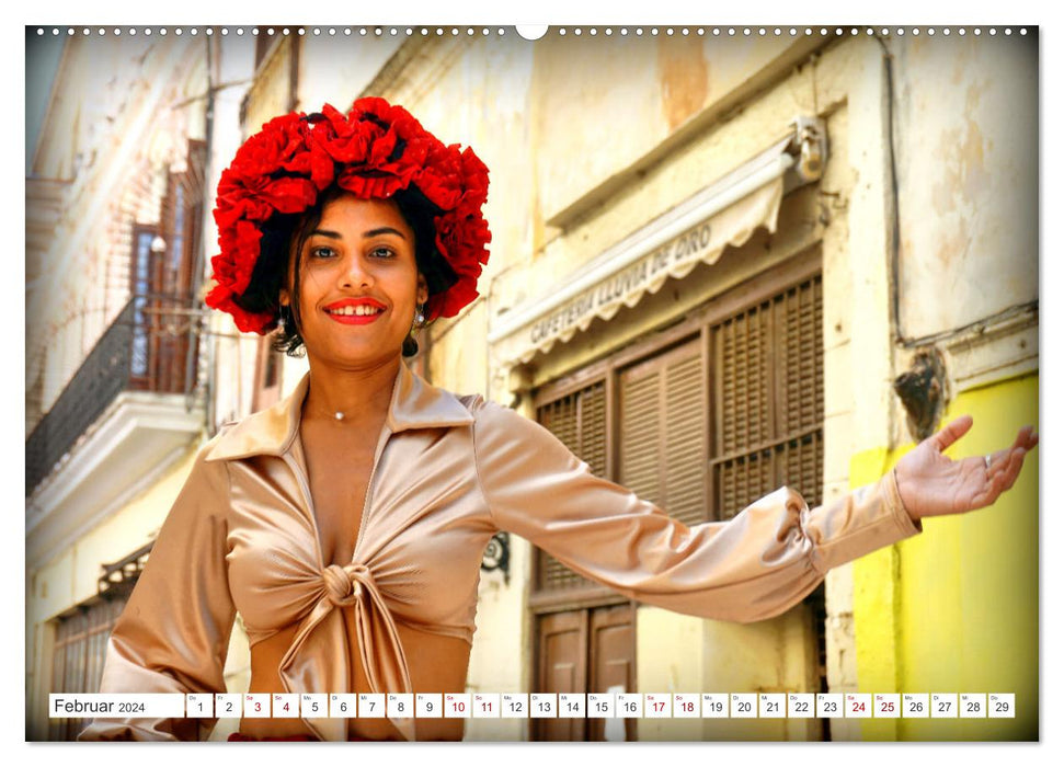 Let's dance in Cuba - Stilt dancers in Havana (CALVENDO Premium Wall Calendar 2024) 