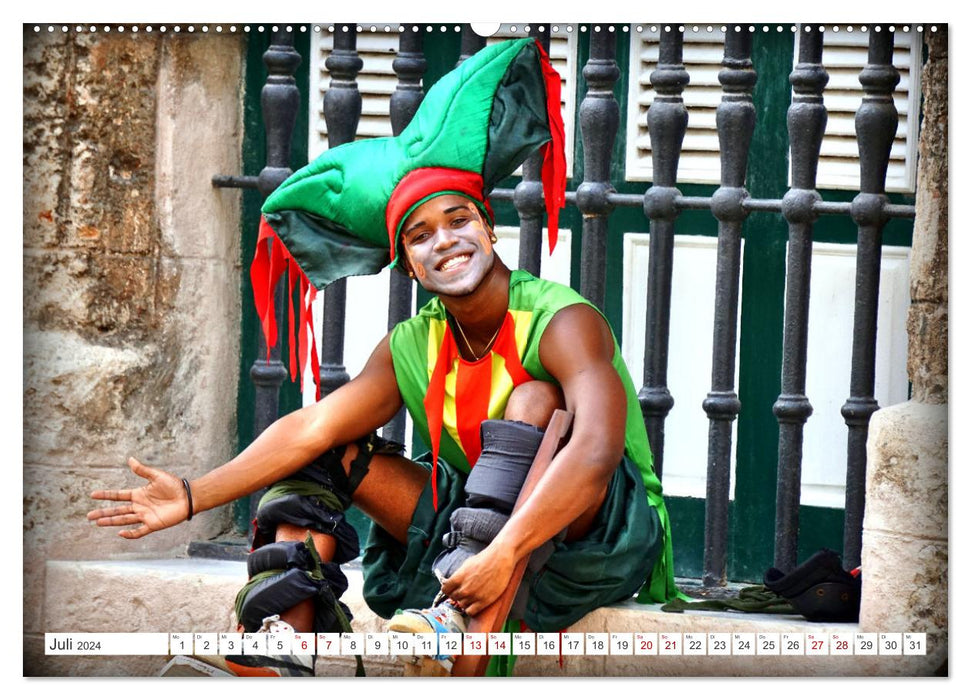 Let's dance in Cuba - Stilt dancers in Havana (CALVENDO Premium Wall Calendar 2024) 