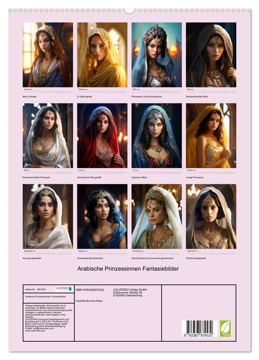 Images fantastiques de princesses arabes (Calvendo Premium Wall Calendar 2024) 