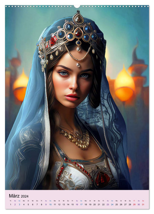 Images fantastiques de princesses arabes (Calvendo Premium Wall Calendar 2024) 