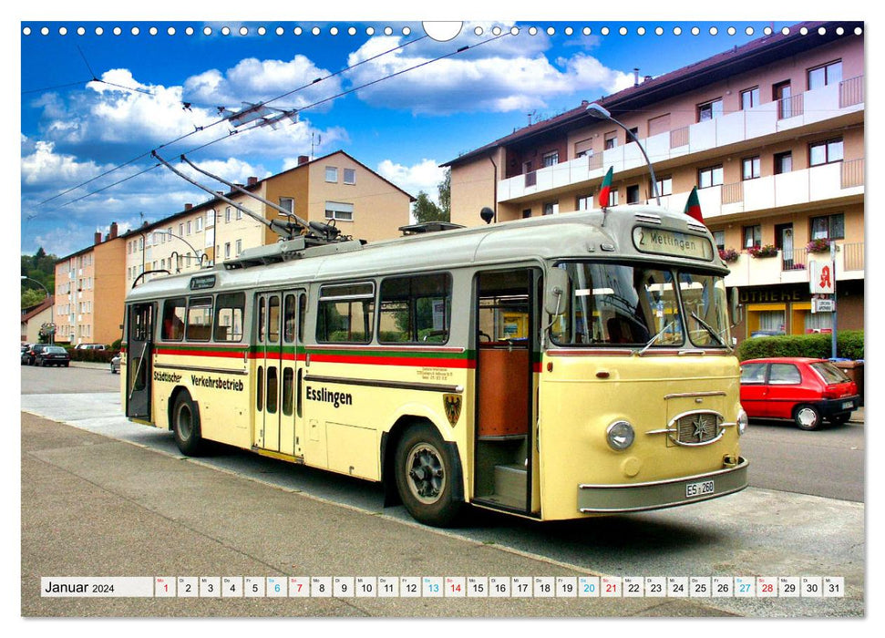 Esslingen trolleybuses (CALVENDO wall calendar 2024) 
