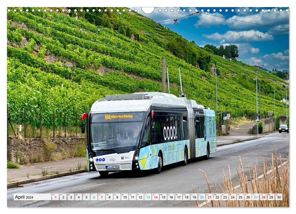 Trolleybus d'Esslingen (calendrier mural CALVENDO 2024) 