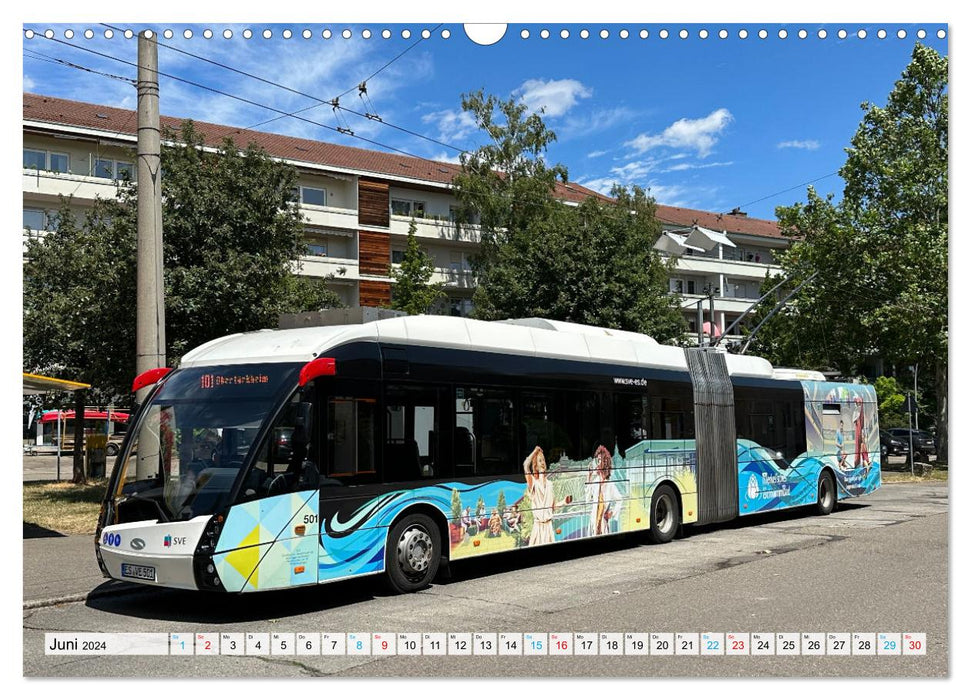 Trolleybus d'Esslingen (calendrier mural CALVENDO 2024) 