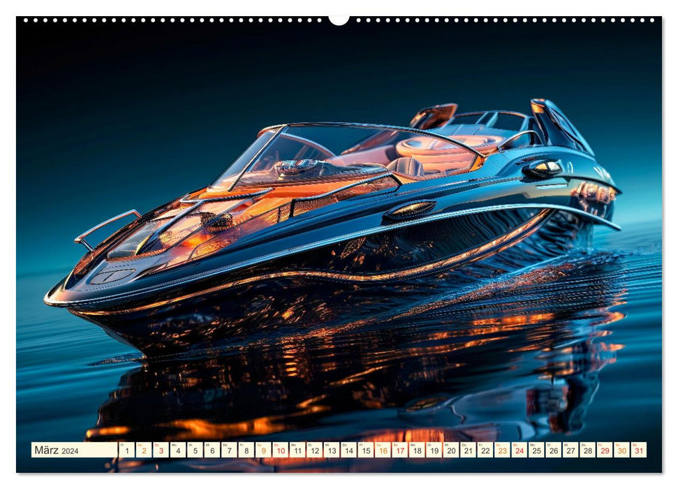 Yachts Fantasies (Calendrier mural CALVENDO Premium 2024) 