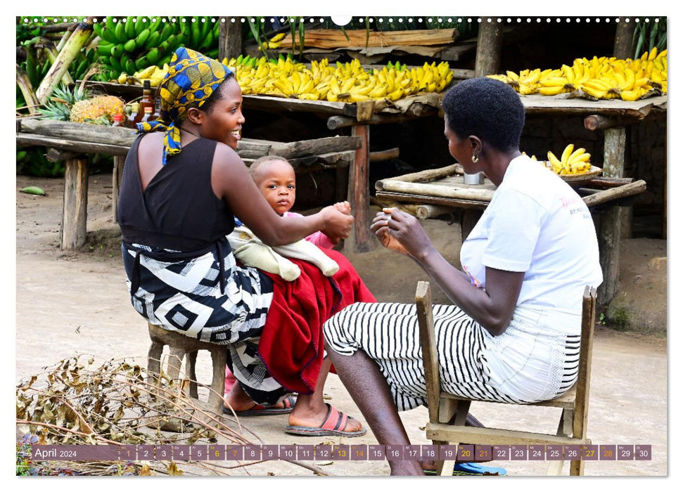 Ouganda – pays au cœur de l’Afrique (calendrier mural CALVENDO 2024) 