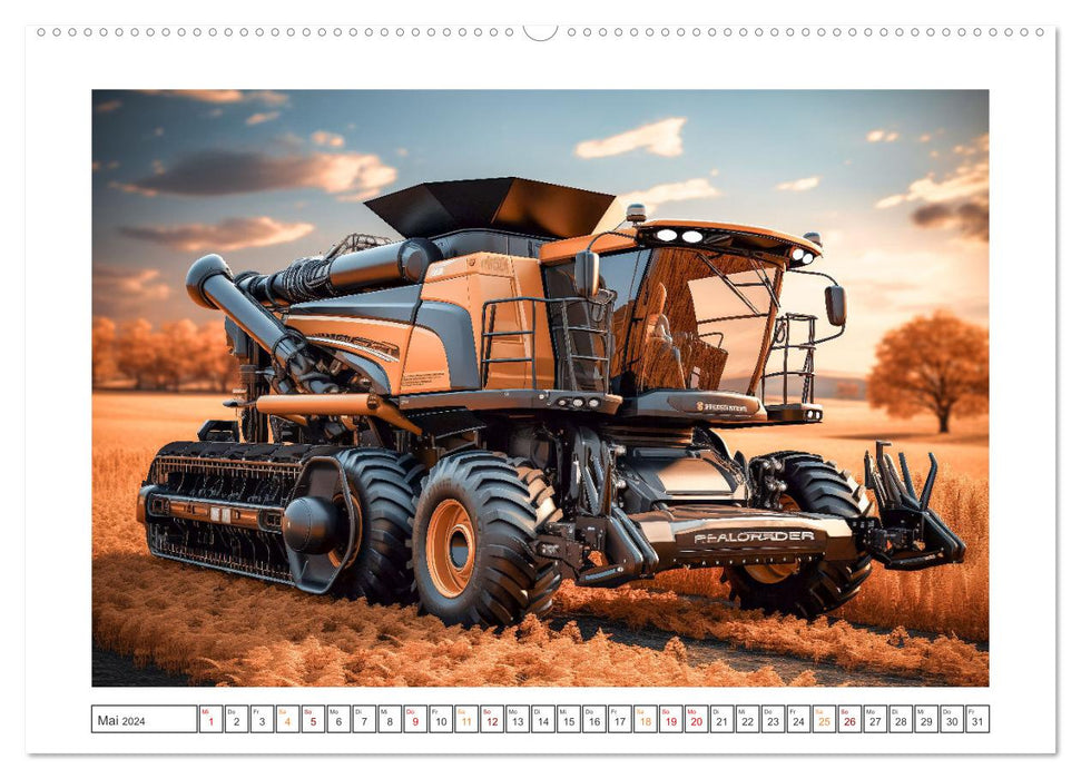 Surrealistische Erntemaschinen (CALVENDO Premium Wandkalender 2024)