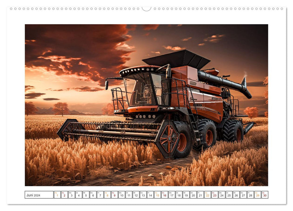 Surrealistische Erntemaschinen (CALVENDO Premium Wandkalender 2024)
