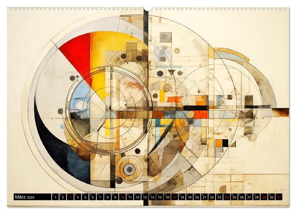 Art Deco. Kubismus und surreal inspirierte Collagen (CALVENDO Wandkalender 2024)