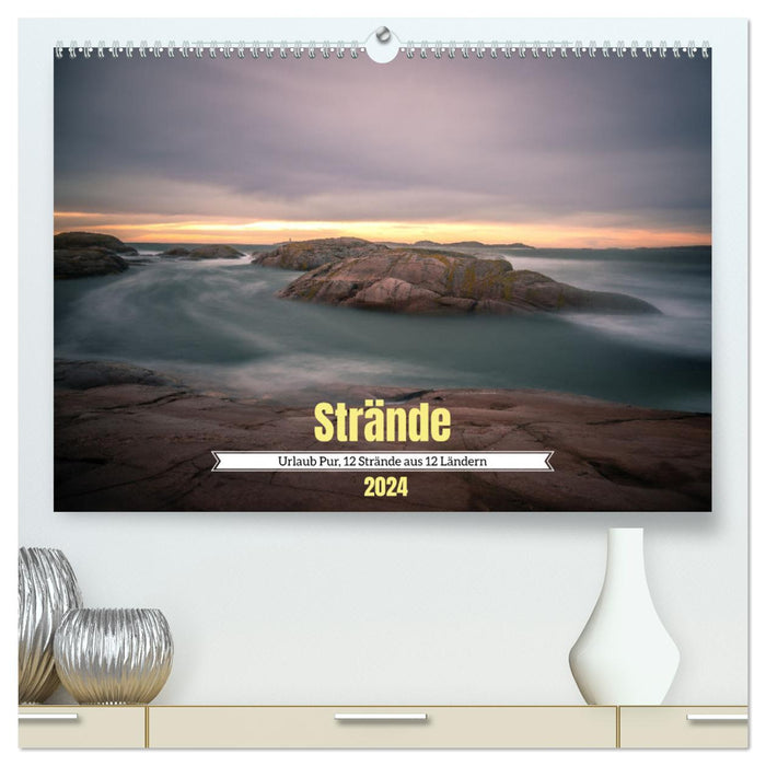 Des vacances pures, 12 plages de 12 pays (Calendrier mural CALVENDO Premium 2024) 