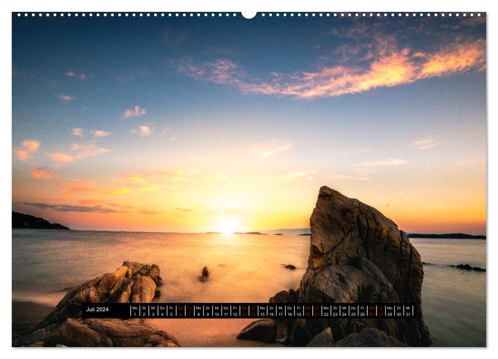 Pure vacation, 12 beaches from 12 countries (CALVENDO Premium Wall Calendar 2024) 