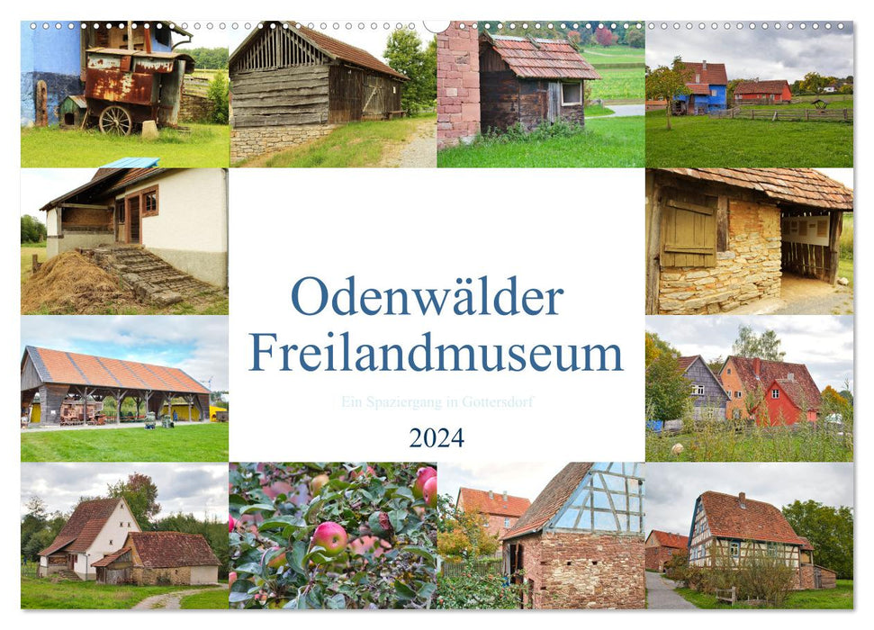 Odenwälder Freilandmuseum - Une promenade à Gottersdorf (calendrier mural CALVENDO 2024) 