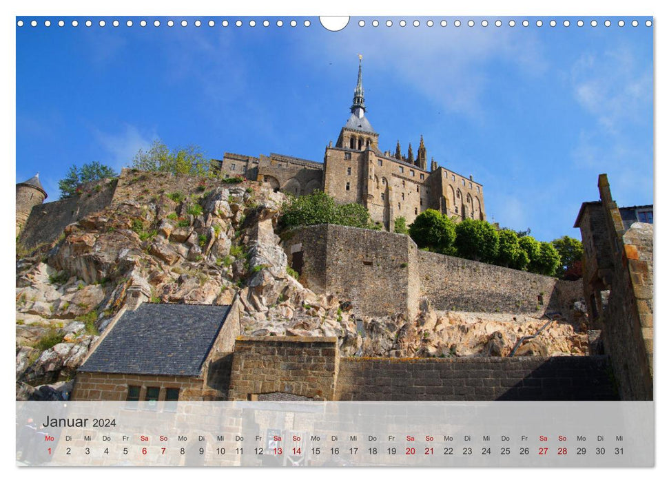 Le Mont-Saint-Michel - World Heritage between Normandy and Brittany (CALVENDO wall calendar 2024) 
