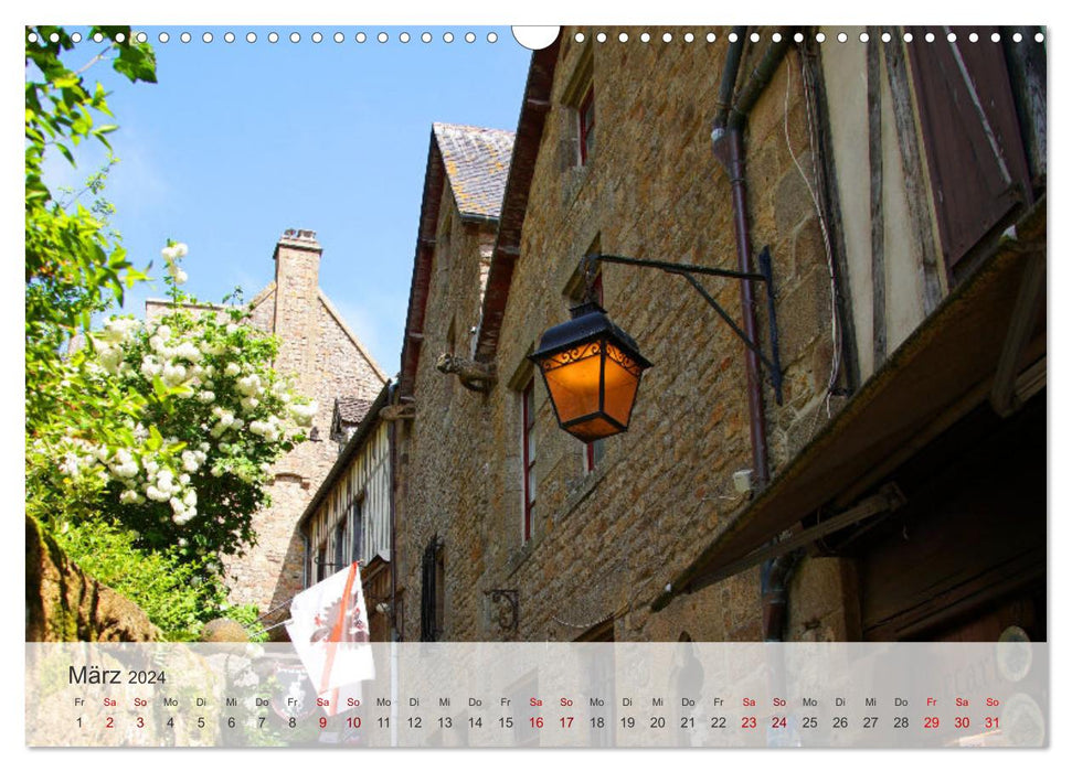 Le Mont-Saint-Michel - World Heritage between Normandy and Brittany (CALVENDO wall calendar 2024) 