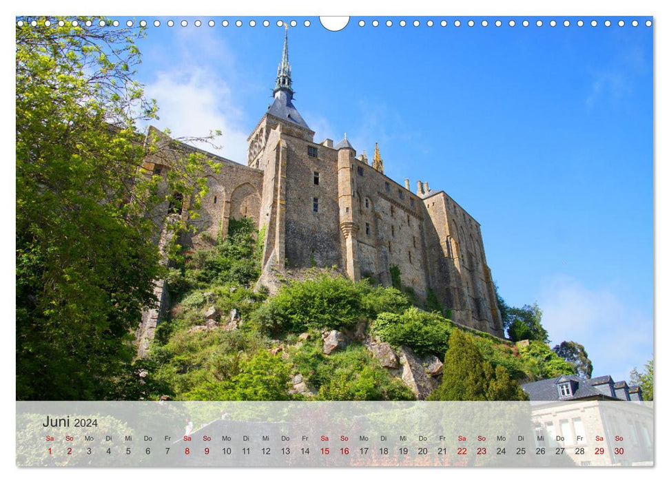 Le Mont-Saint-Michel - Patrimoine Mondial entre Normandie et Bretagne (Calendrier mural CALVENDO 2024) 