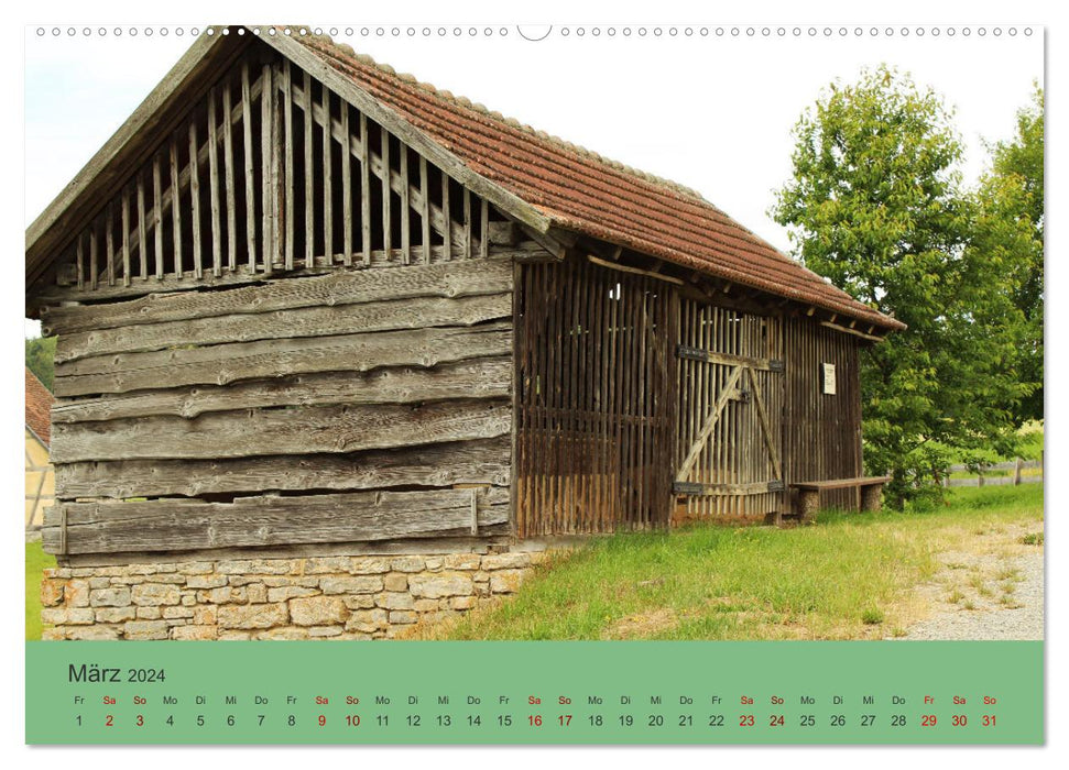 Odenwälder Freilandmuseum - A walk in Gottersdorf (CALVENDO Premium Wall Calendar 2024) 