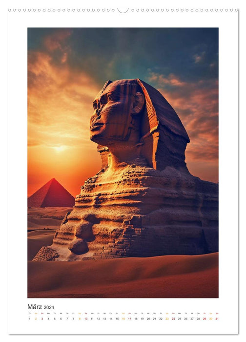 Dans l’Egypte ancienne (Calendrier mural CALVENDO Premium 2024) 