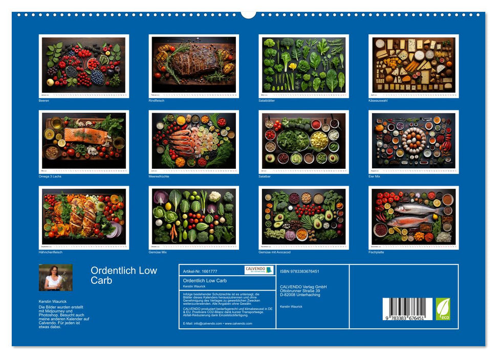 Neatly low carb (CALVENDO premium wall calendar 2024) 