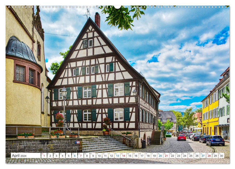 Haslach im Kinzigtal - Le bourg animé (Calendrier mural CALVENDO Premium 2024) 