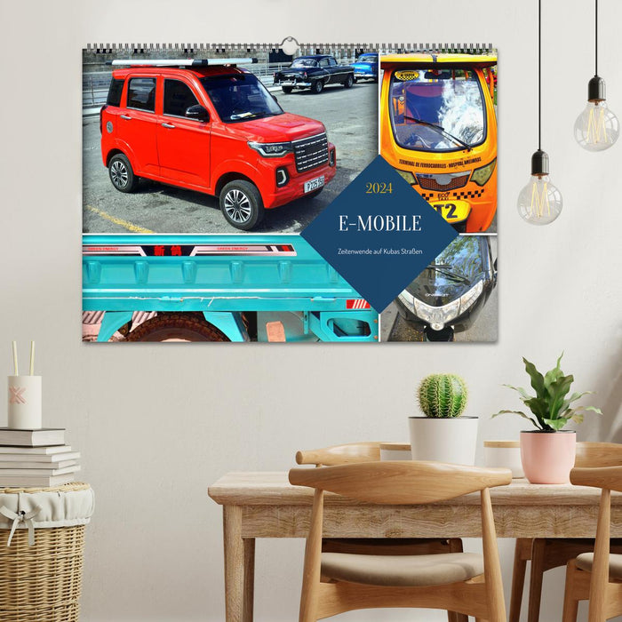 E-MOBILE - Zeitenwende auf Kubas Straßen (CALVENDO Wandkalender 2024)