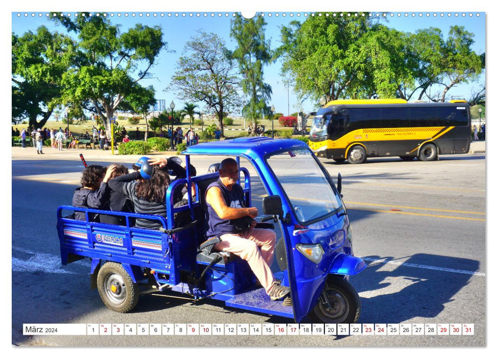 E-MOBILE - Zeitenwende auf Kubas Straßen (CALVENDO Wandkalender 2024)