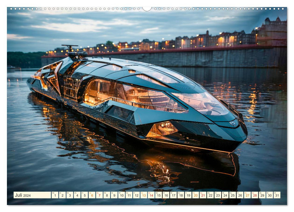 Mega Yachts Fantasies (CALVENDO Premium Wall Calendar 2024) 