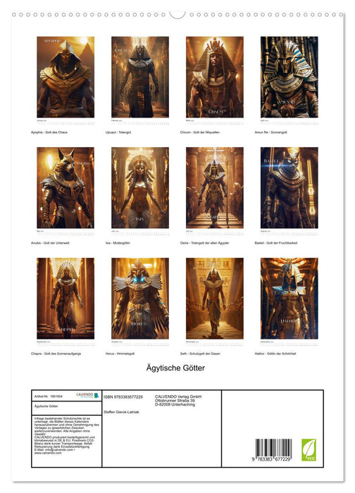 Egyptian Gods (CALVENDO Premium Wall Calendar 2024) 