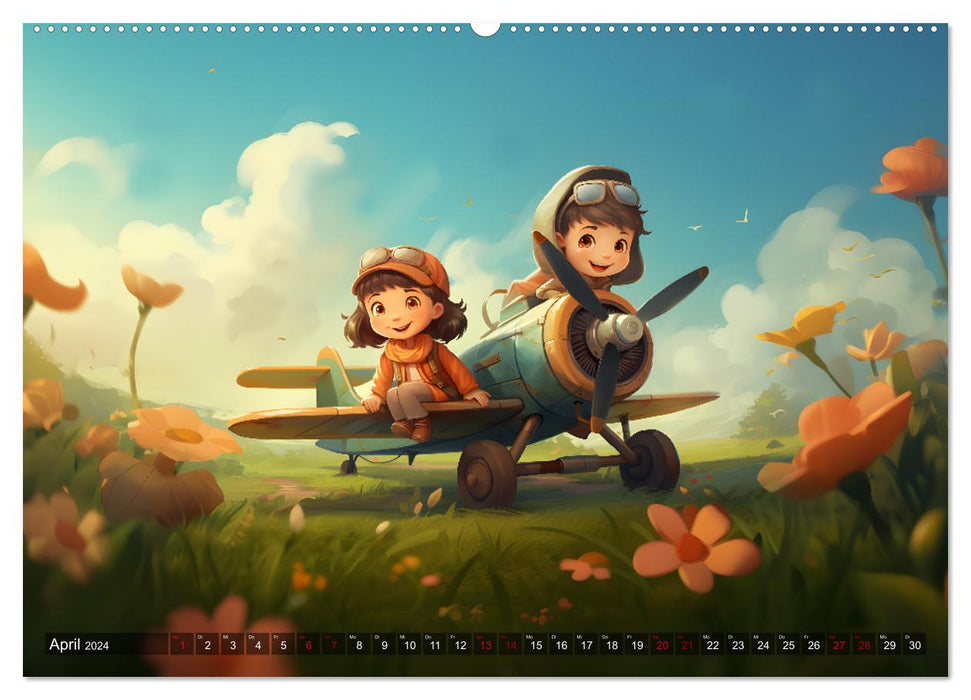 Little explorers, big adventures (CALVENDO Premium Wall Calendar 2024) 