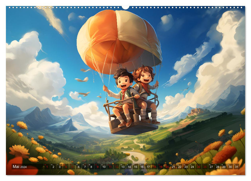 Petits explorateurs, grandes aventures (Calendrier mural CALVENDO Premium 2024) 
