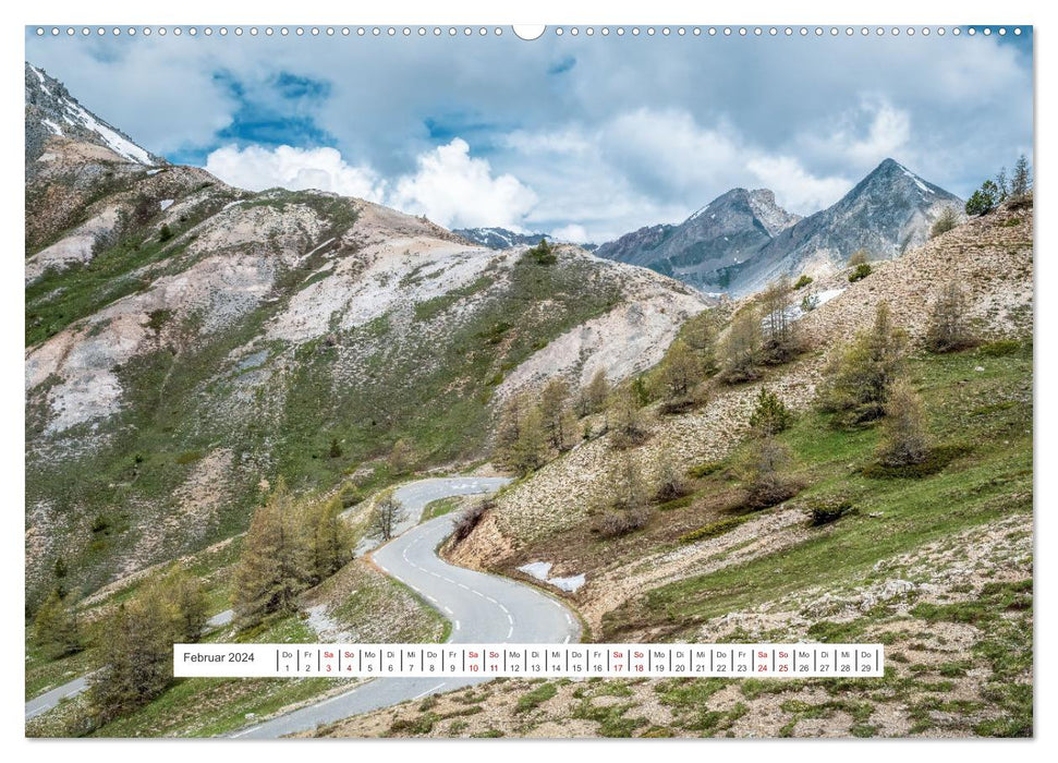 Die Route der Großen Alpen, der Col de l'Izoard (CALVENDO Wandkalender 2024)