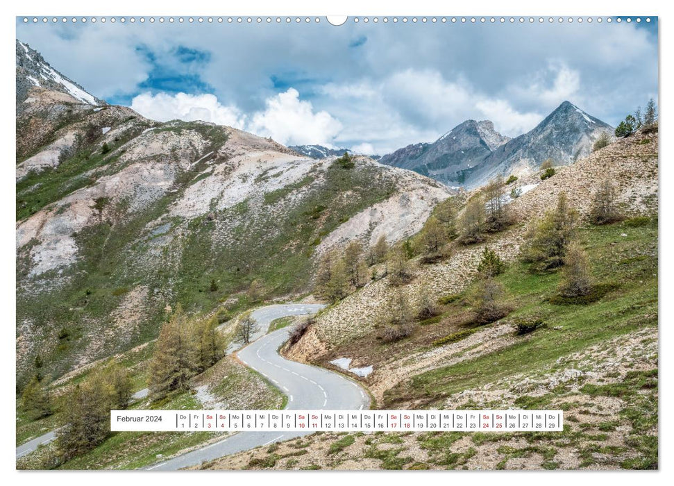 La route des Grandes Alpes, le Col de l'Izoard (Calendrier mural CALVENDO Premium 2024) 