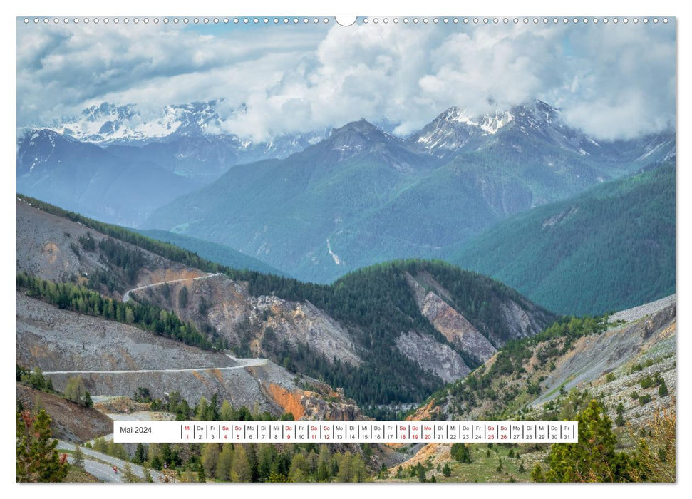 La route des Grandes Alpes, le Col de l'Izoard (Calendrier mural CALVENDO Premium 2024) 