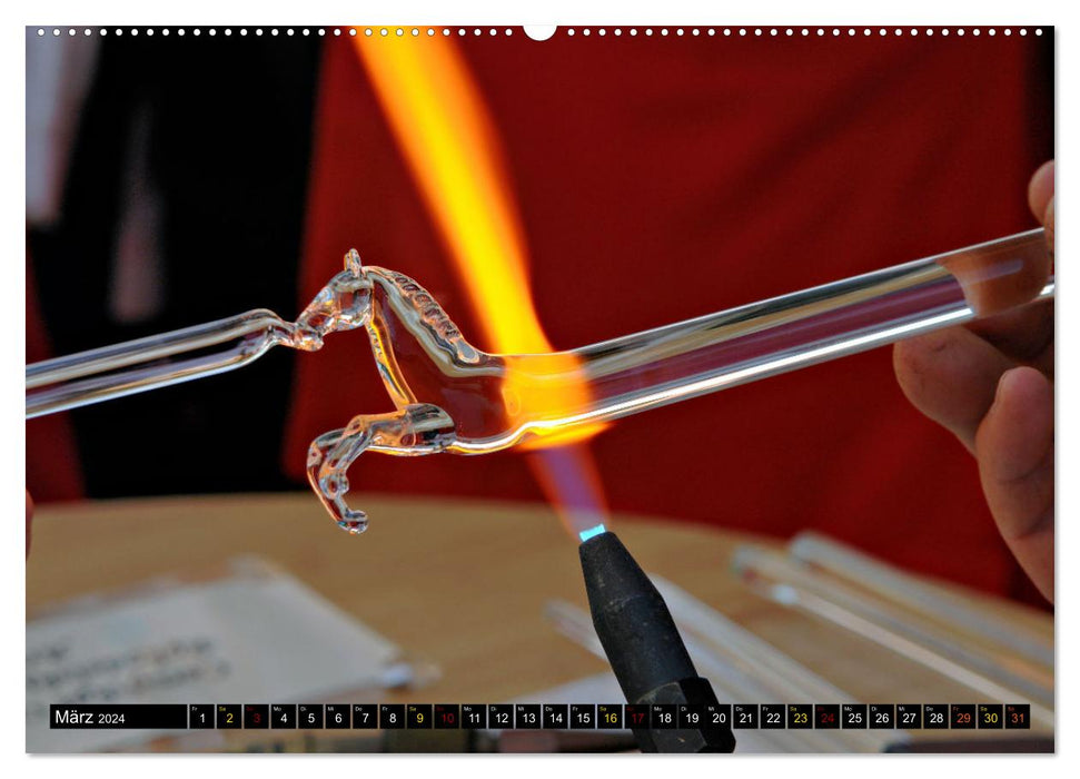 Glass blowing filigree craft (CALVENDO wall calendar 2024) 