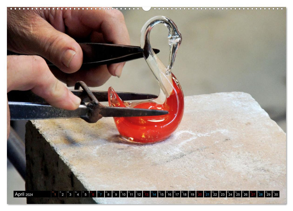 Glass blowing filigree crafts (CALVENDO Premium Wall Calendar 2024) 