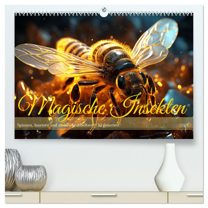 Insectes magiques (Calendrier mural CALVENDO Premium 2024) 