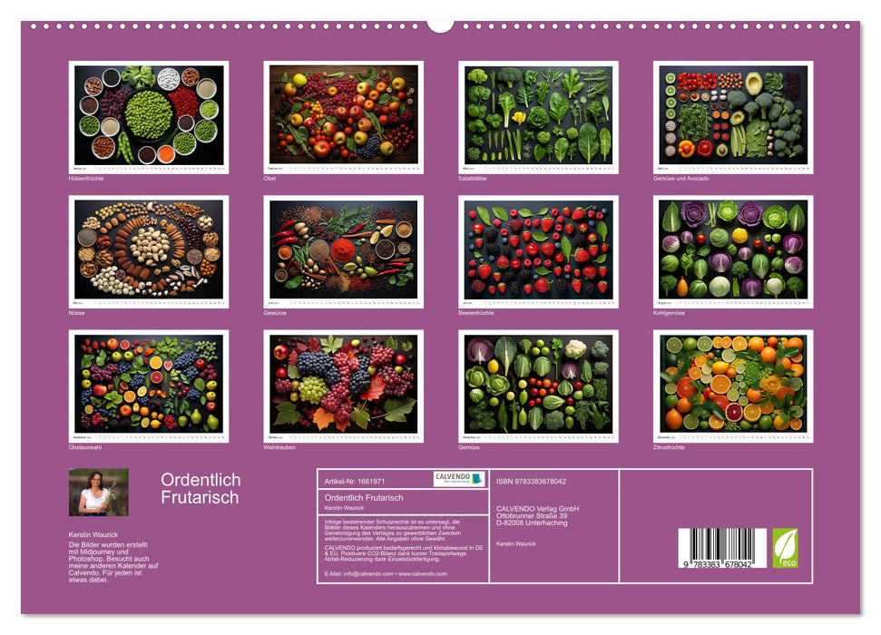 Soigneusement frutarien (Calendrier mural CALVENDO Premium 2024) 