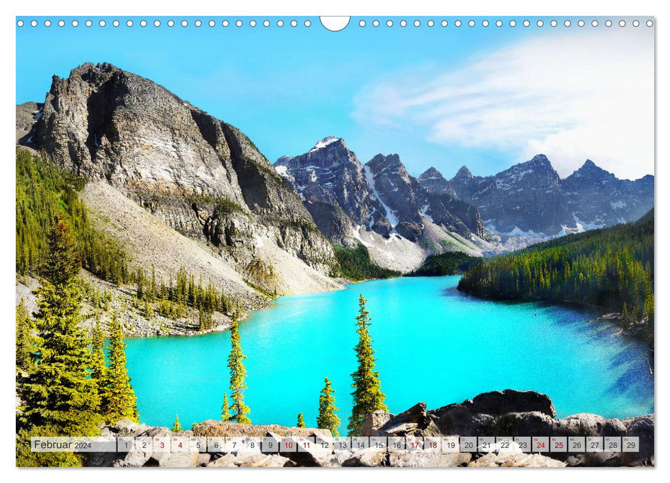 Kanada, Touristenziele in Alberta und British Columbia (CALVENDO Wandkalender 2024)