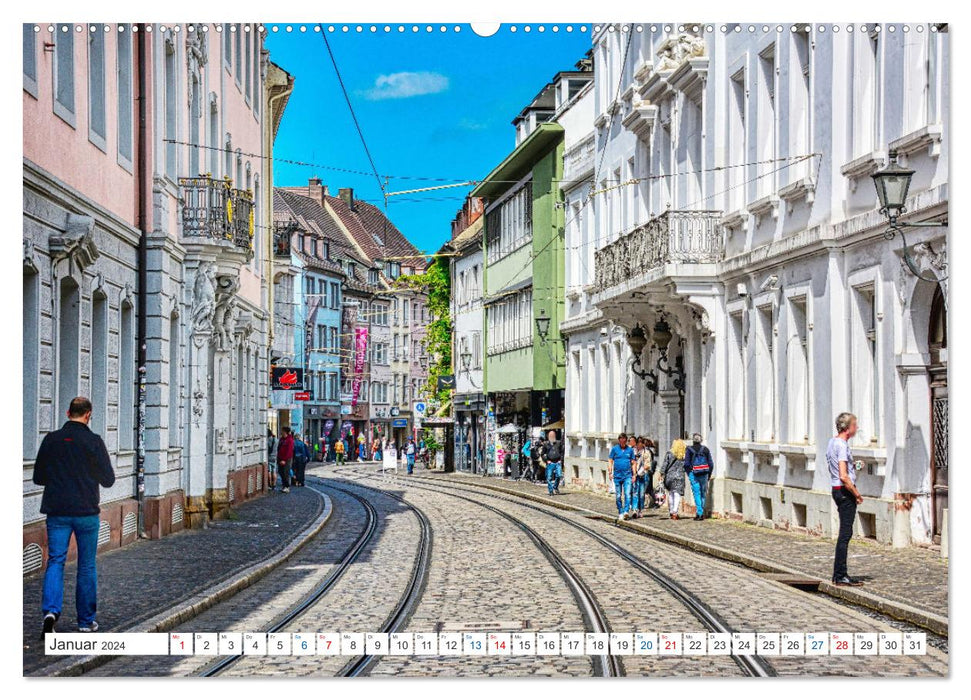 Freiburg - Die entspannte Stadt im Breisgau (CALVENDO Wandkalender 2024)