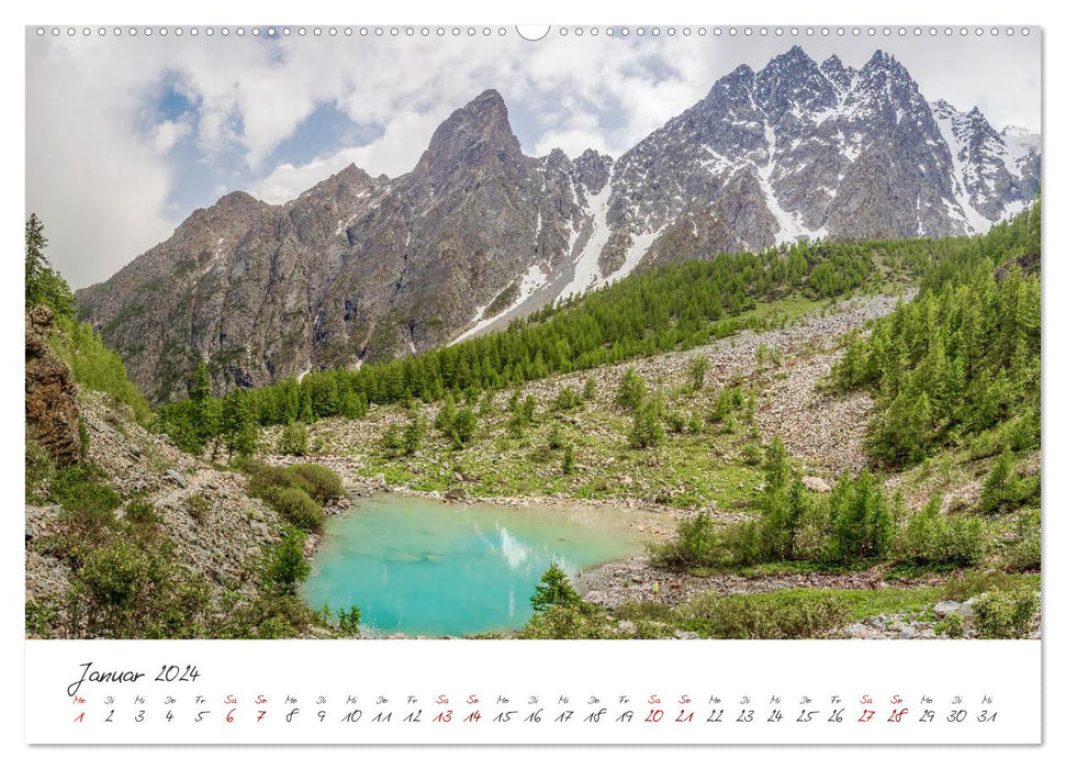Die Route der Großen Alpen - Das Guisane-Tal und Briançonnais (CALVENDO Premium Wandkalender 2024)